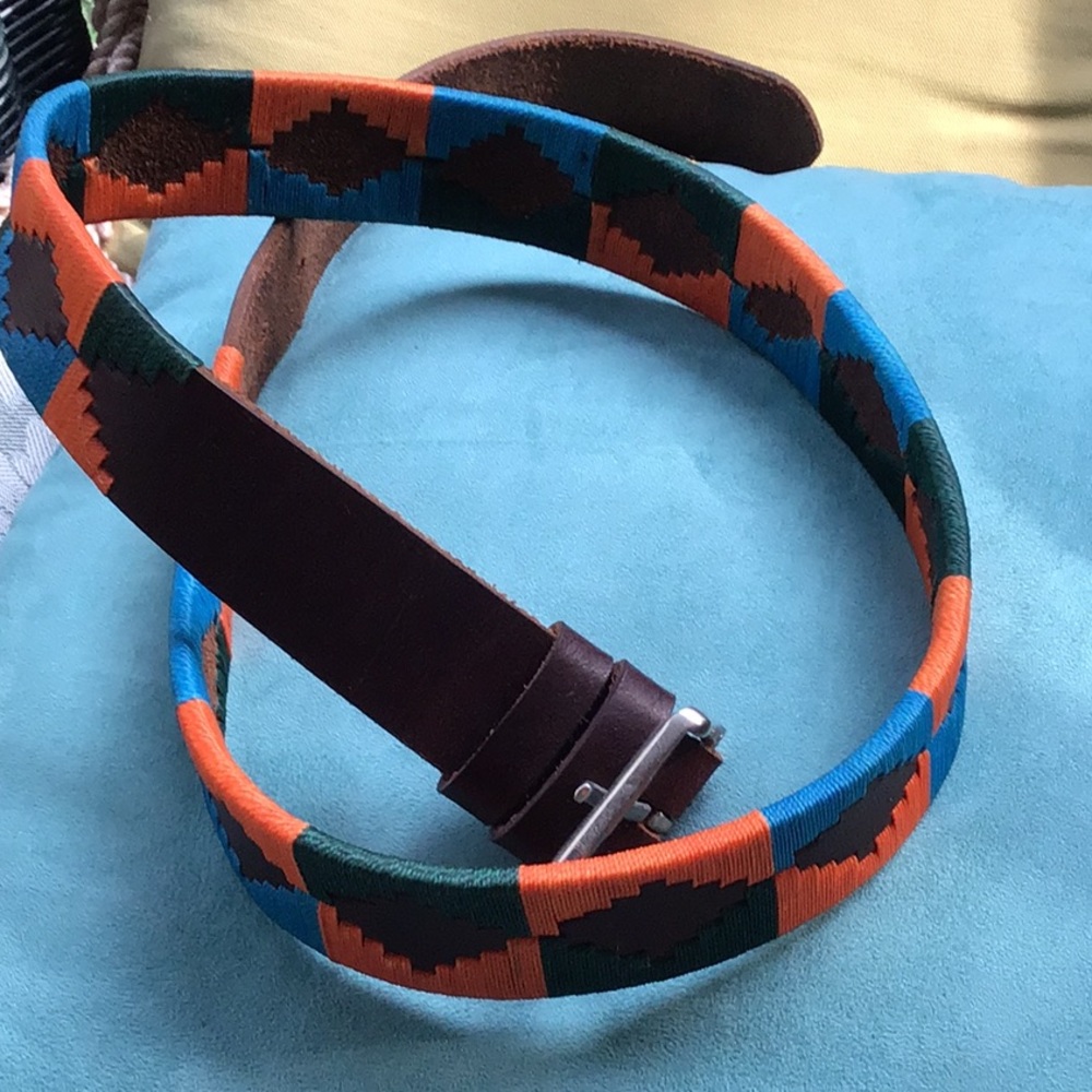 Awesome leather and weaved belt by Barcelona